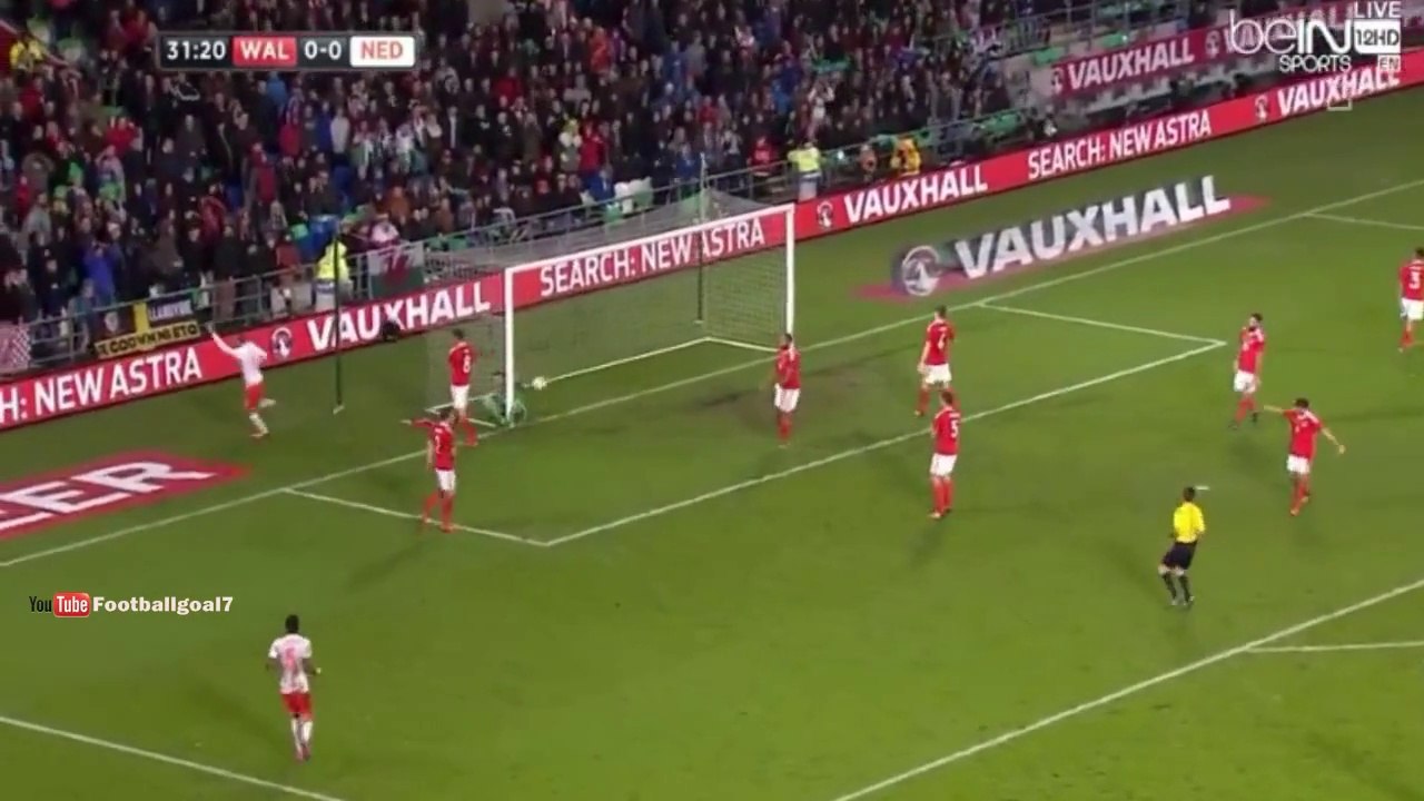 Bas Dost Goal | Wales vs Netherlands 0-1 (Friendly Match) 13.11.2015 HD