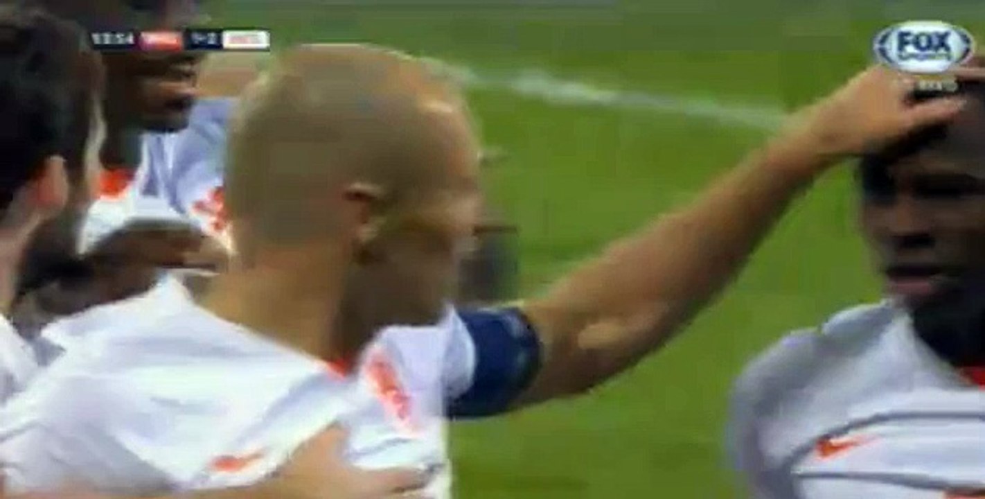 Arjen Robben Goal Wales 1 - 2 Netherlands Friendly Match 13-11-2015