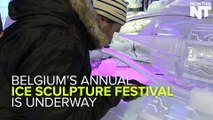 Ice Sculpture Artists Are Fighting Unusually Warm Weather To Create Their Displays