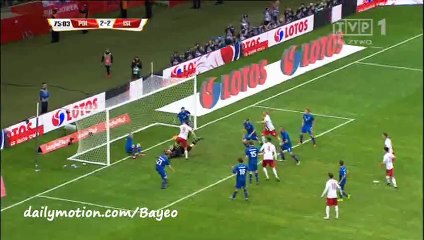 Lewandowski Goal - Poland 3-2 Iceland - 13-11-2015 Friendly Match