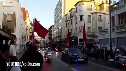 (SHOCKING FOOTAGE) Shows President Hollandes motorcade ploughing Into Spectator