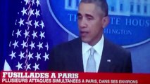 Barack Obama soutient Paris (Fusillade 13 novembre 2015)