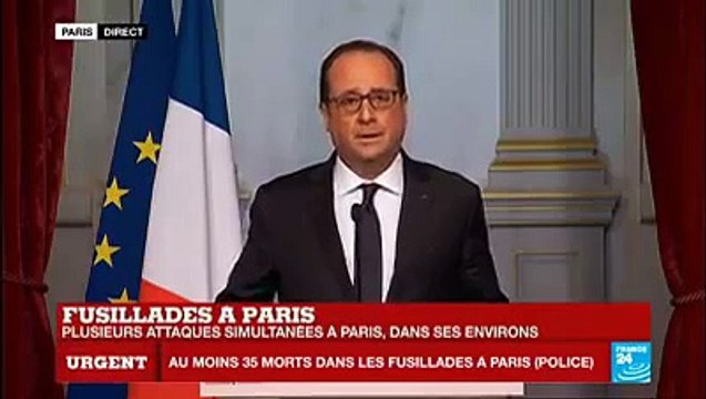 Attentats à Paris - Discours François Holland - État d'urgence décrété !!!