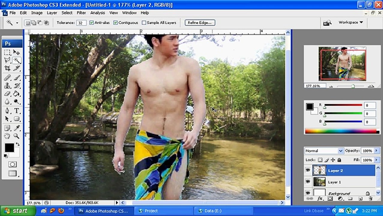 Tutorial Photoshop - merubah background