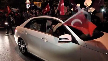 AK Party supporters celebrate election results in Istanbul