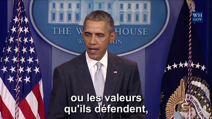 Fusillades à Paris. Barack Obama : "liberté, égalité, fraternité"