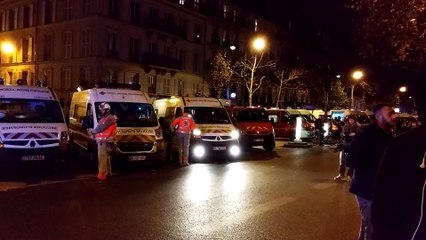 Mobilisation des secours boulevard Beaumarchais à Paris
