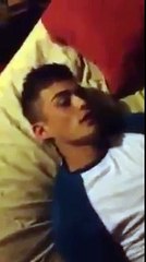 Guy woke up in the middle of the night on a stranger's bed