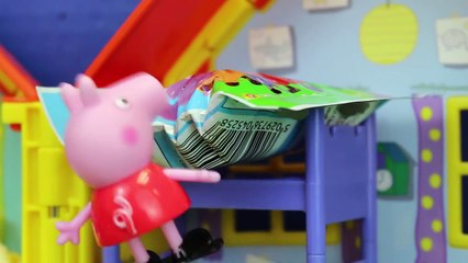 Peppa Pig SLEEPOVER Slumber Party Play Doh Sleeping Bags and Blind Bags Peppa Pig Toys DisneyCarToys