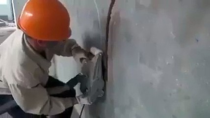 Plaster cut wiring space machine