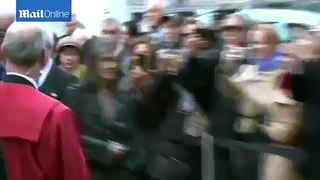 Sir Michael Caine arrives at Attenborough memorial in London