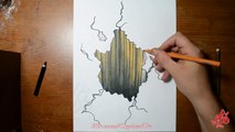 Drawing a 3D Hole - Trick Art on Paper -