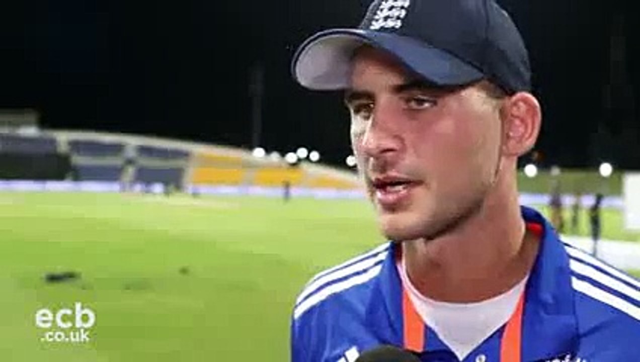 Alex Hales after his first century - Pakistan v England_ second ODI 12 November 2015 At Abu Dhabi England Won Match
