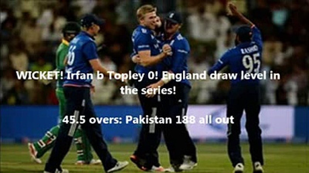 Pakistan v England_ second ODI 12 November 2015 At Abu Dhabi England Won Match