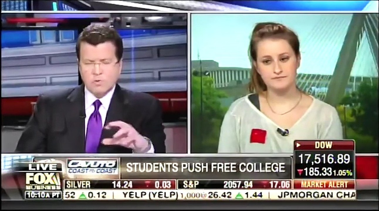 Neil Cavuto embarrasses student who wants free college has no idea how to pay for it