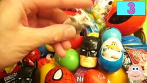 NEW Huge 101 Surprise Egg Opening Kinder Surprise Elmo Disney Pixar Cars Mickey Minnie Mou