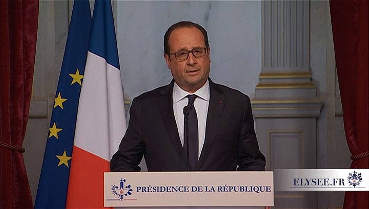Déclaration du président Francois Hollande à la suite des attaques à Paris