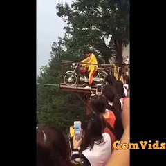 Bike Riding on rope amazing driving must watch