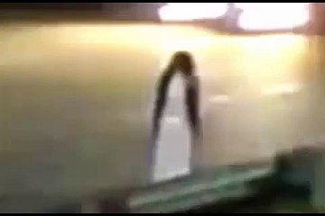 Ghost Walks across Highway like beautiful Lady