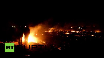 حرق مخيم للاجئين سوريين بفرنسا عقب هجمات باريس