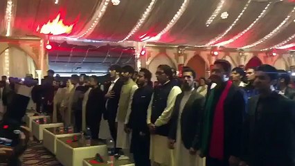 Imran Khan chewing gum on "Foundation Day" of  ISF