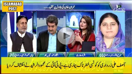 Zardari is Mental patient: PTI's Mehmood Ur Rasheed