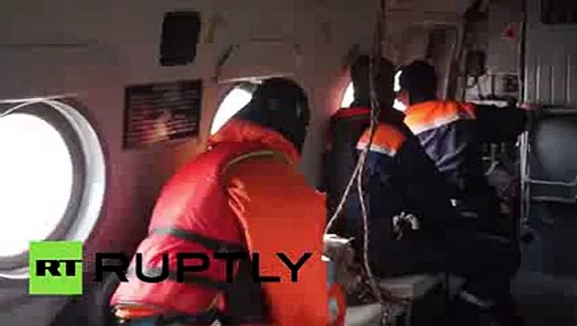 Two children rescued from drifting ice block in Khabarovsk Russia -