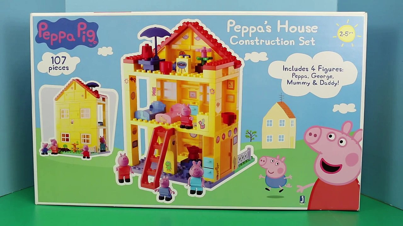 Peppa Pig Blocks Mega House Play Doh Muddy Puddles George Construction Set Stop Motion DisneyCa