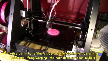 Protomaker 3D Printer. Some printing more raft