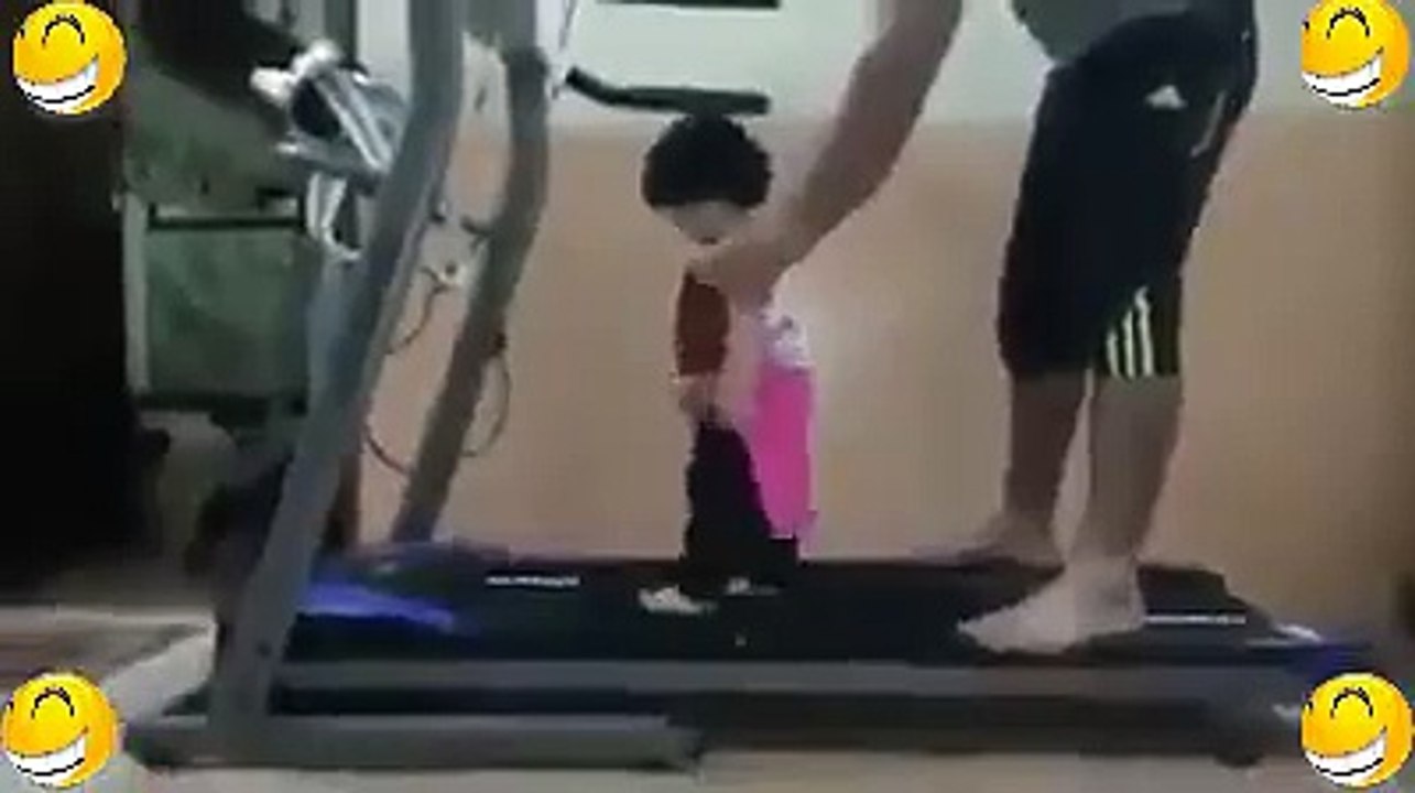 walking baby on exercise machine