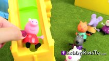 toys Peppa Pig's School Slide + Toy Kinder Surprise Play-Doh Snake by HobbyKidsTV playdoh