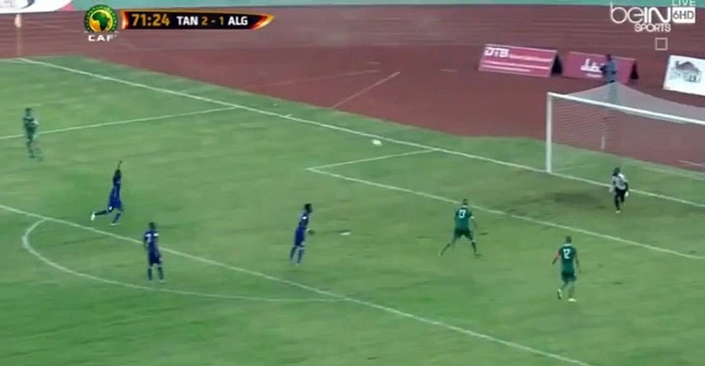 Islam Slimani First Goal - Tanzania vs Algeria 2-1