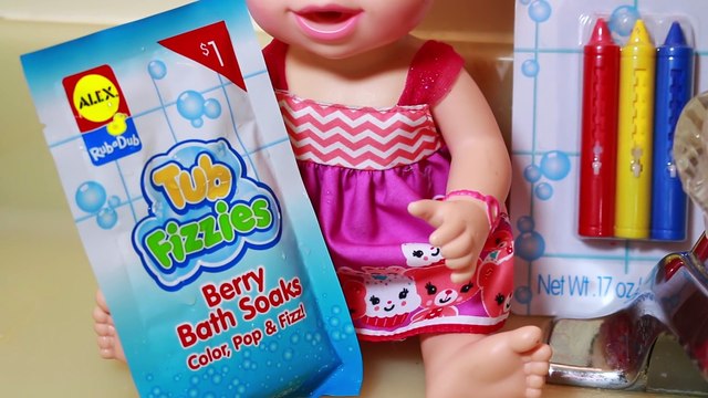 Baby Alive BATH Orbeez COLOR CHANGE Wild & Crazy Baby Bath Tub Fizzies & Crayons