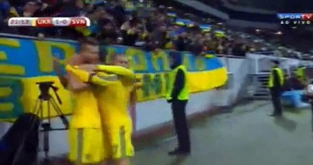 1st Half All GOALS & Highlights _ Ukraine 1-0 Slovenia - Play Off - 14-11-2015