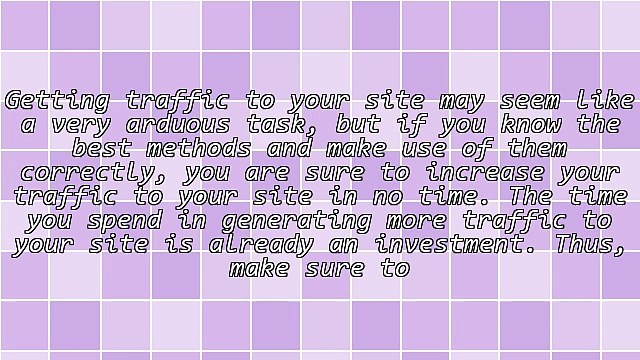 Traffic-Getting Methods