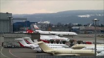 Arab Republic of Egypt Airbus A 340 taxiing and take off at ZRH (WEF 2015)