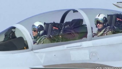 2011 NAS Lemoore Air Show F/A 18F Super Hornet Demo & Legacy Flight