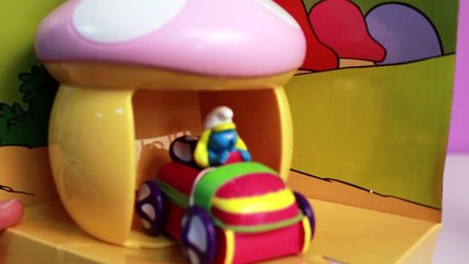 Los Pitufos Coche de Pitufina con Seta Lanzadora Juguetes de Los Pitufos