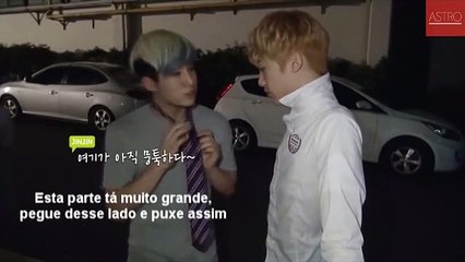 [ASTRO PLAY] 넥타이 매기 도전_진진 Legendado PT-BR