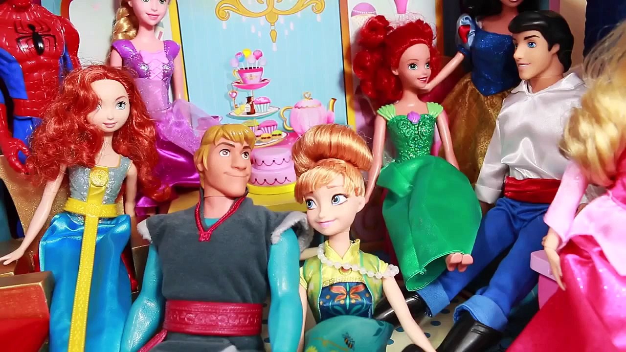 Frozen Fever Annas Birthday Party P2 Queen Elsa Sick Olaf Kristoff Hans Barbie Parody Toy