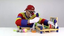 Toy Cars Clown - Learn Numbers CRAZY SHAKING! - Musical Instruments!