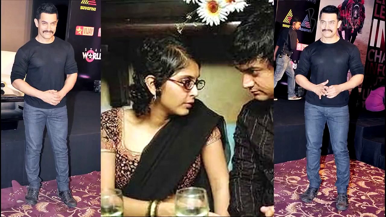 Aamir Khan with wife Kiran Rao, ex wife Reena Dutta, & kids Ira, Junaid, Azad Rao Khan