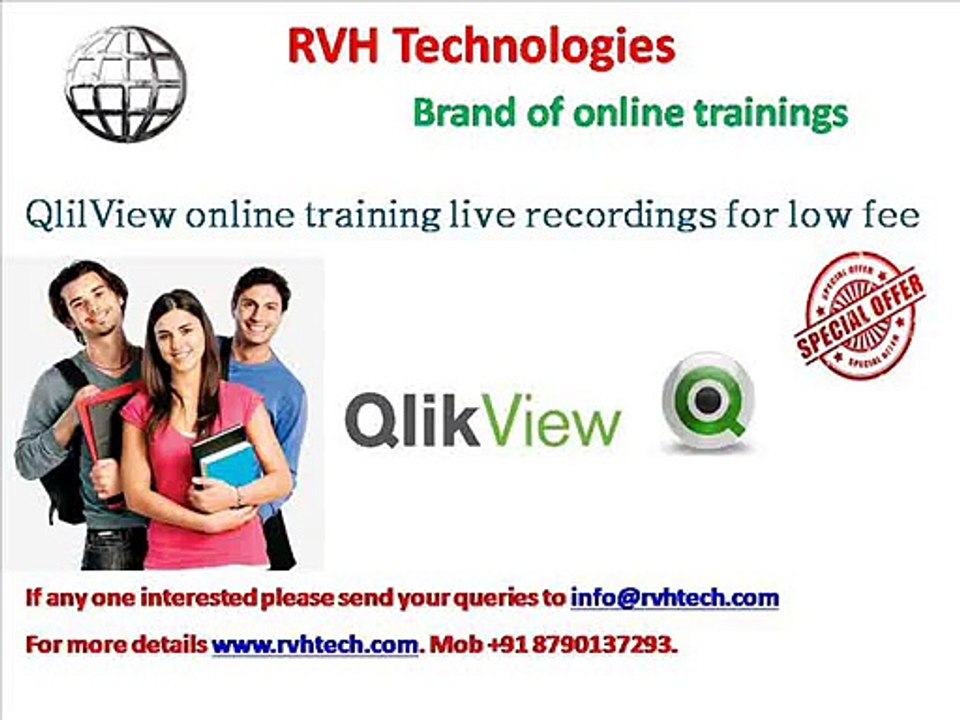 Qlikview online training live recordings for low fee