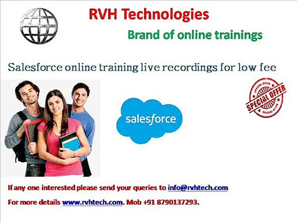 SalesForce online training live recordings for low fee