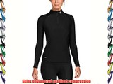 Skins A200 Thermal Long Sleeve MckNeck w zip Women's Compression Top - Black/Black S