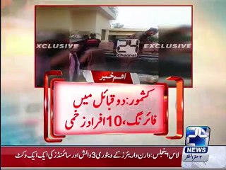 KASHMORE: 10 people were injured in a clash between two tribes