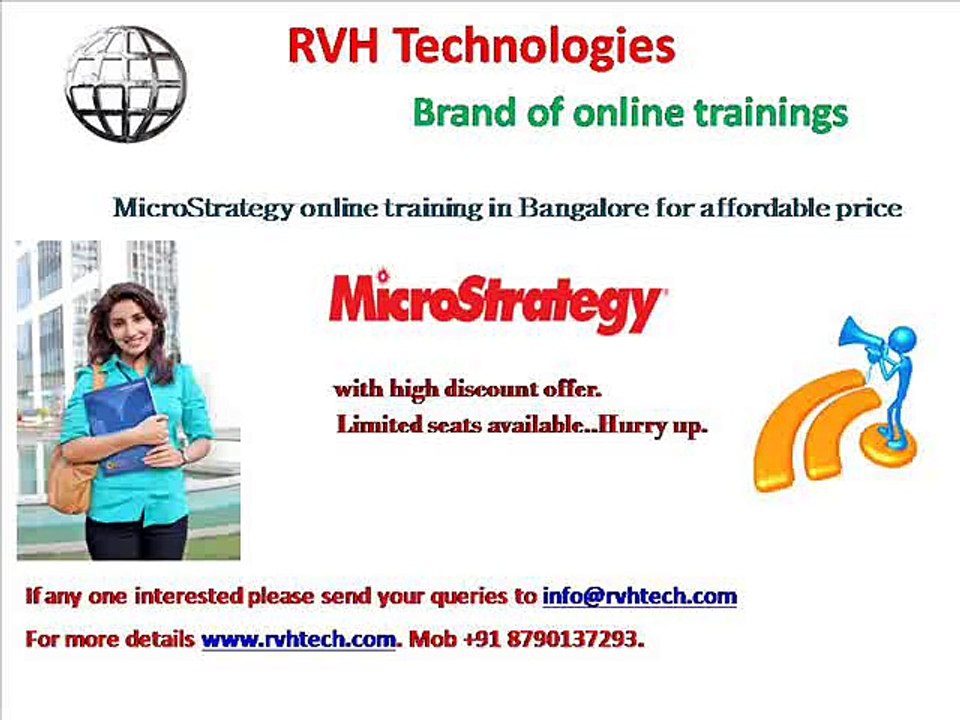Microstrategy online training in banglore for affordable price