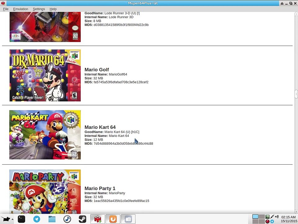 Mupen64Plus-qt v1.8 - MarioKart64