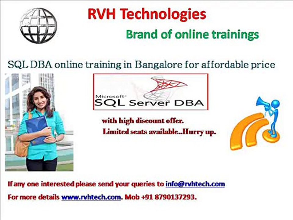 SQL Server DBA online training in banglore for affordable price