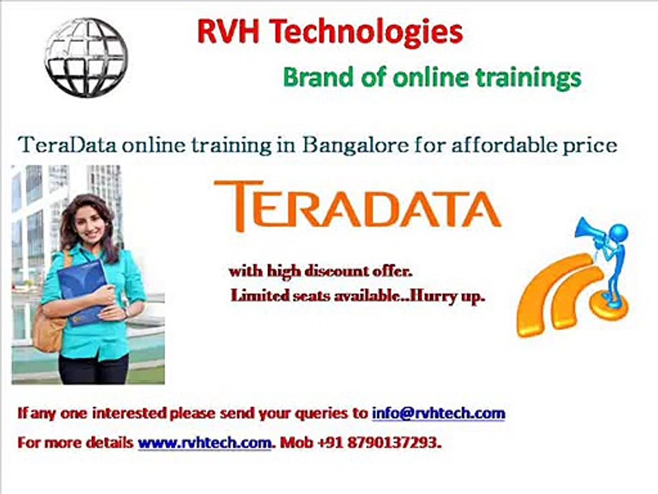 TeraData online training in banglore for affordable price